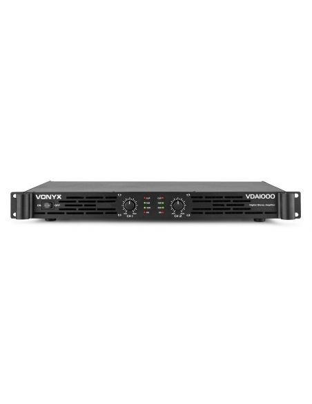 Vonyx VDA1000 Amplificador PA 1U 2x 500W 172046