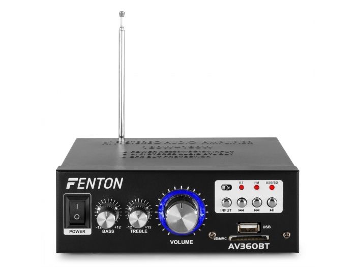 Fenton AV360BT Mini amplificador con BT/FM/SD/USB/MP3 
