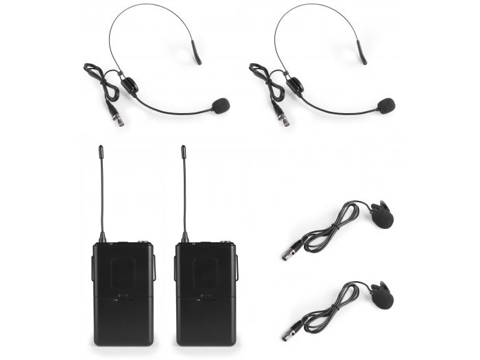 Vonyx WM522B Micro VHF 2CH 2BP+headset | Mas Que Sonido