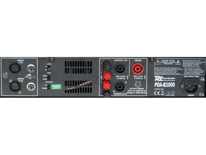 Power Dynamics PDA-B1000 Amplificador Profesional 171192 - 3