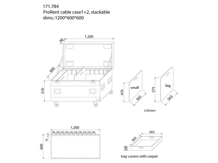 Power Dynamics PD-FA2 Cajon para Cable 2D 1T 171784 - 4