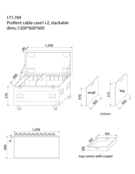 Power Dynamics PD-FA2 Cajon para Cable 2D 1T 171784 - 4