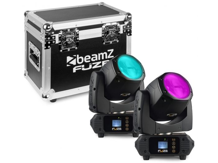 Beamz Fuze75B Set 2 pcs Cabeza Movil 75W LED en Flightcase 