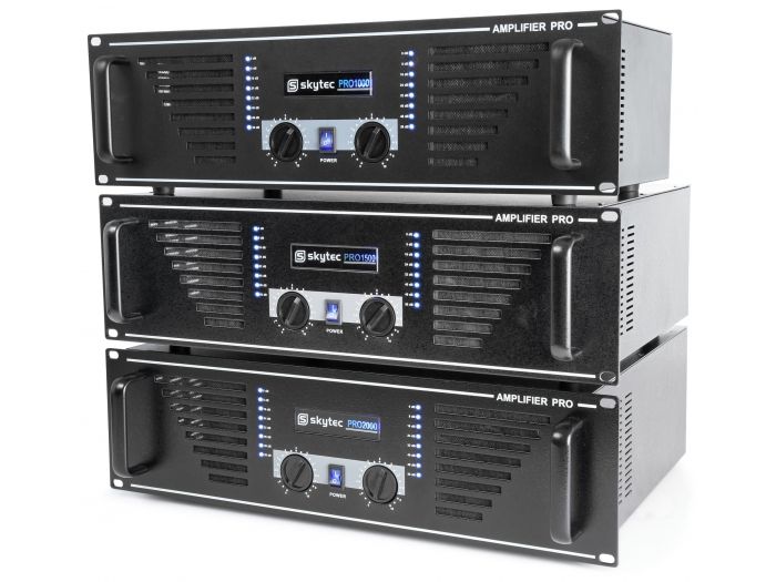 Skytec SKY-2000B Amplificador de sonido 2x 1000W Negro