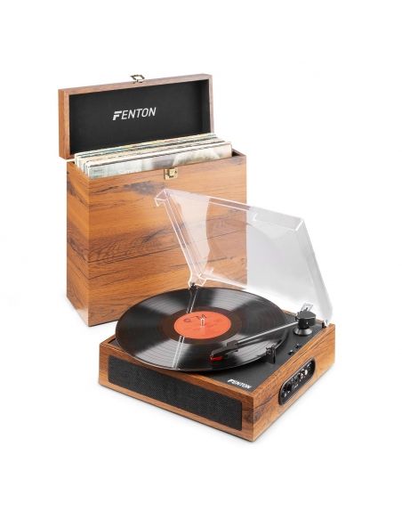 Fenton RP170L Giradiscos con caja de almacenaje de vinilos Madera 102165 - 3