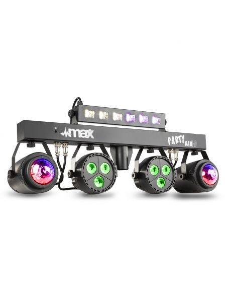 Max PartyBar10 Kit 2x Jelly Moon, 2xPAR y UV/Strobo 153008 - 1