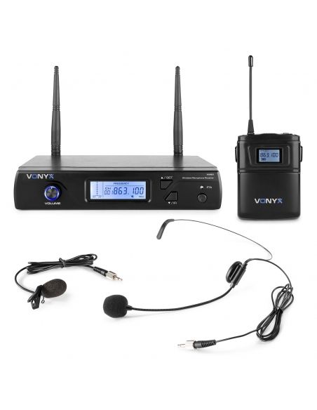Vonyx WM61B Wirel.Micro UHF 16 Ch 1 Bodyp | Mas Que Sonido