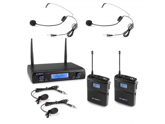 Vonyx WM62B Wirel.Micro UHF 16 Ch 2 Bodyp | Mas Que Sonido