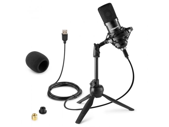 VONYX - CM300B MICRÓFONO DE ESTUDIO USB NEGRO