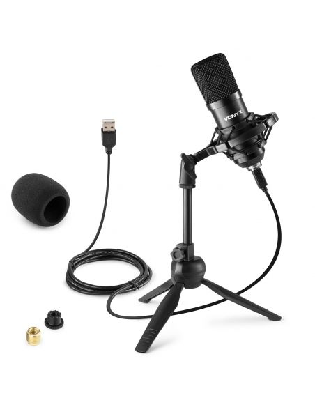 VONYX - CM300B MICRÓFONO DE ESTUDIO USB NEGRO