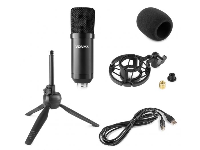 VONYX - CM300B MICRÓFONO DE ESTUDIO USB NEGRO