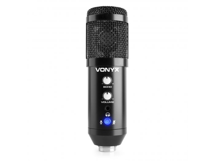 Vonyx CM320B Micrófono estudio USB Negro con Echo 173550 - 4