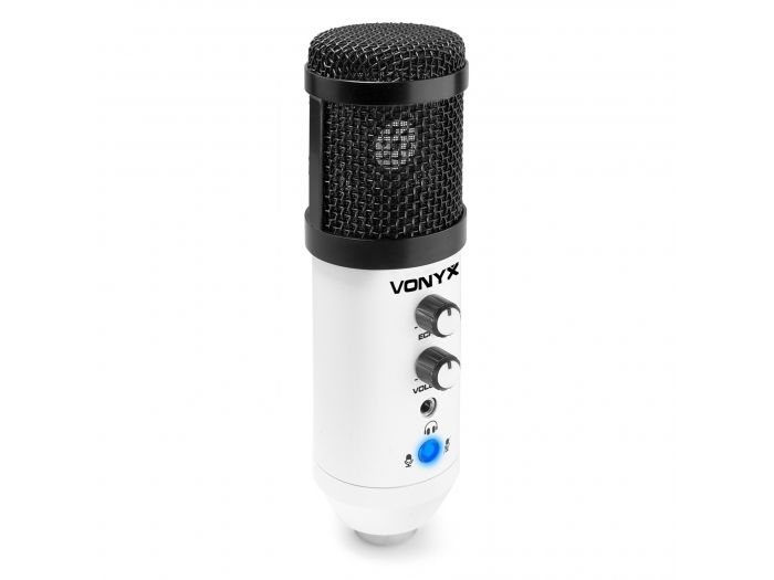 Vonyx CMS320W Kit de micrófono estudio USB Blanco con Echo 173560 - 5