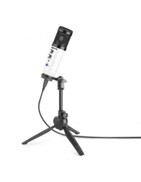 Vonyx CM320W Micrófono estudio USB Blanco con Echo 173554 - 1