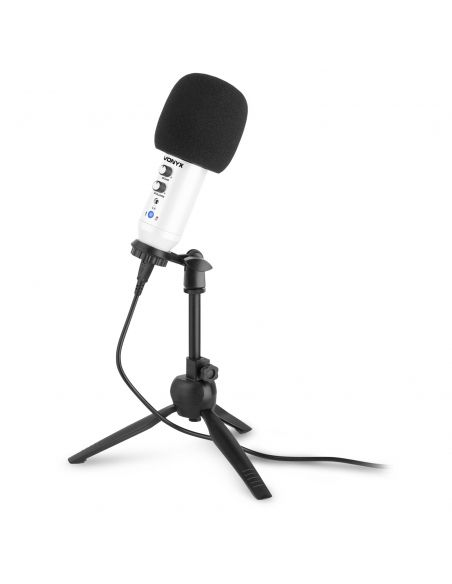 Vonyx CM320W Micrófono estudio USB Blanco con Echo 173554 - 3