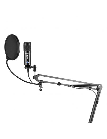 Vonyx CMS320B Kit de micrófono estudio USB Negro con Echo 173556 - 3