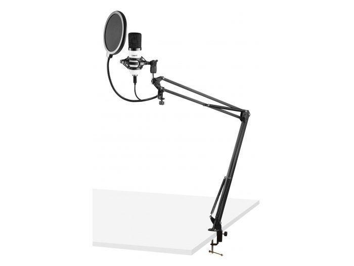 Vonyx CMS300W Micrófono de estudio Set USB Blanco 173516