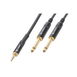 PD-Connex CX86-6 Cable Jack 3.5 Stereo-2x Jack 6.3 Mono 6.0m HQ 177136 - 1