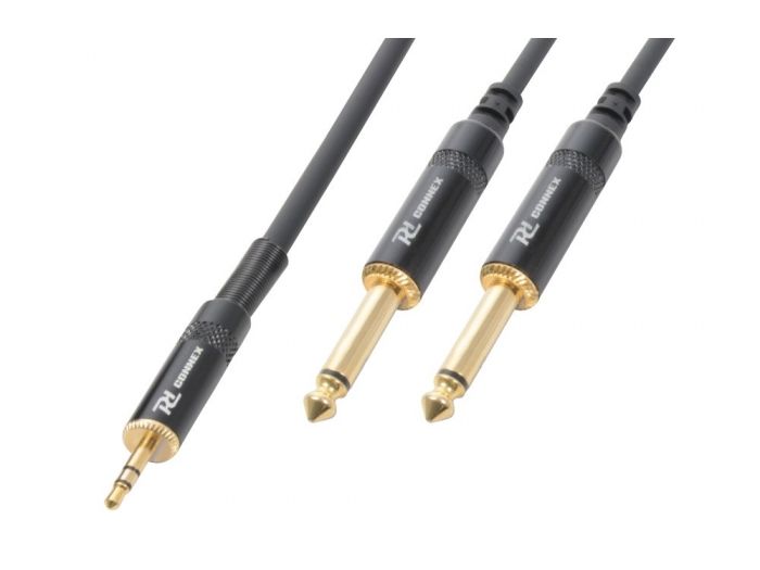 PD-Connex CX86-6 Cable Jack 3.5 Stereo-2x Jack 6.3 Mono 6.0m HQ 177136 - 1