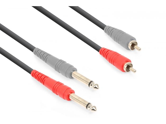 Vonyx CX324-1 Cable 2x 6.3 Mono - 2xRCA Macho 1.5m 177752 - 1