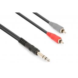 Vonyx CX328-1 Cable 6.3mm Stereo- 2 RCA Macho 1.5m 177760 - 1