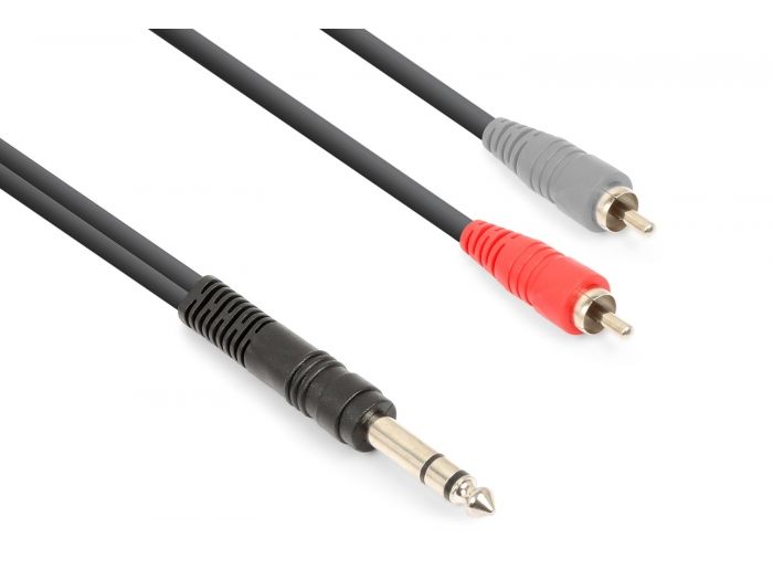 Vonyx CX328-1 Cable 6.3mm Stereo- 2 RCA Macho 1.5m 177760 - 1