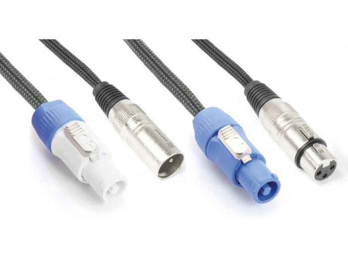 beamZ Pro CX06-2 Ligero Combi Cable Alimentacion B - XLR M/ Alimentacion A - XLR F 2m 176722 - 1