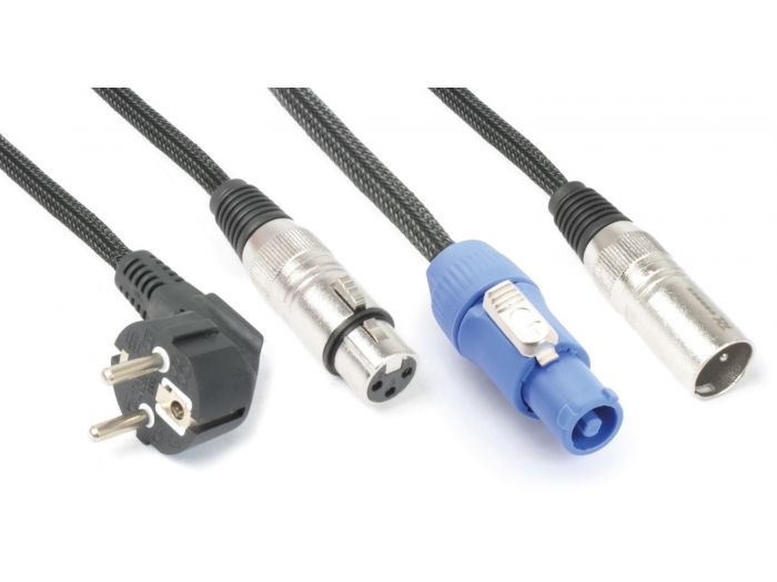 PD-Connex CX03-20 Audio Combi Cable Schuko - XLR F / Alimentacion A - XLR M 20m 176706 - 1
