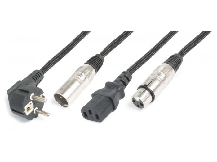 beamZ Pro CX10-20 Ligero Combi Cable Shuko - XLR M / IEC F - XLR F 20m 176751 - 1