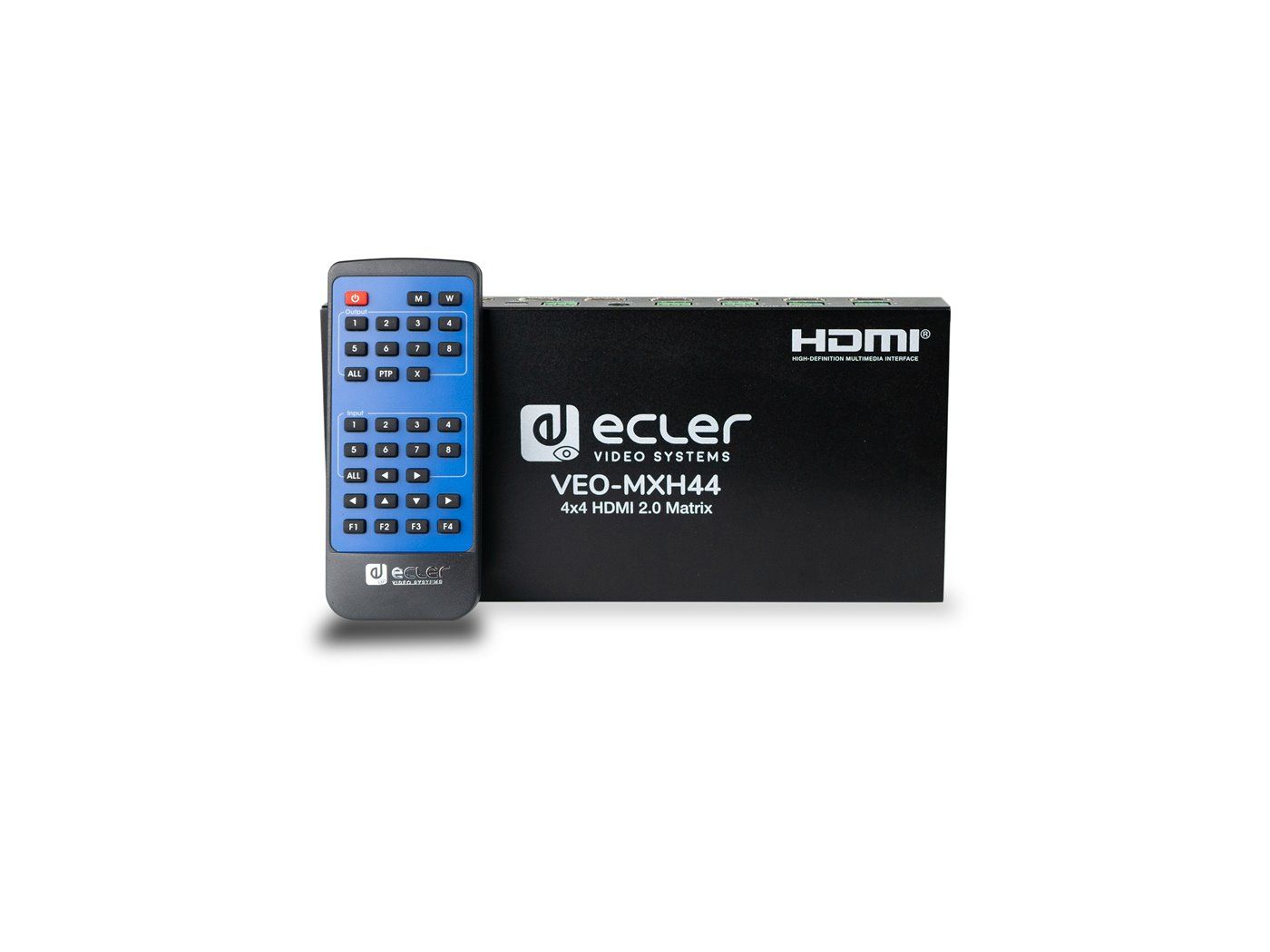 ECLER Selectores y Matrices  Matriz HDMI 2.0 4X4 con desembebedor de audio VEO-MXH44