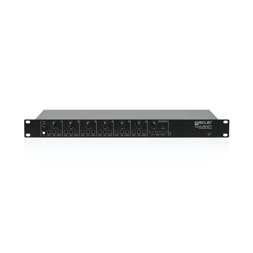 ECLER Pre-Amplificadores Y Mezcladores De Instalación  6x2 | 1U rack | EQ de 3 bandas | mezclador analógico SAM612T