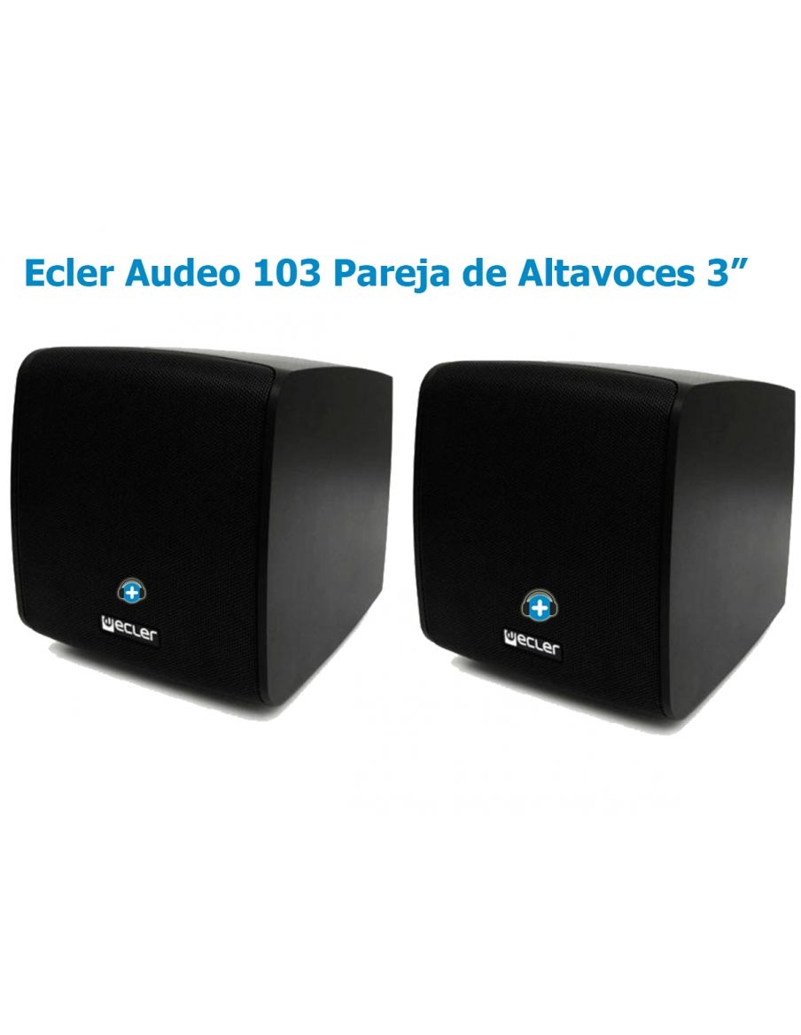 ECLER AUDEO103 Pareja de Cajas Acústicas  3"  2 vías 25 WRMS Color Negro - 3