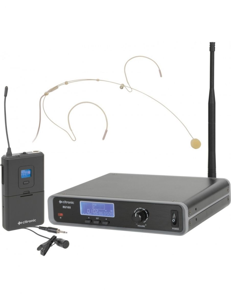 CITRONIC RU105N Microfono UHF Inalámbrico de Diadema 171973 - 1