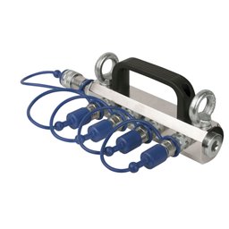 Showtec  Distribuidor de 4 vías Q-Lock de 3/8 de CO₂ 61025