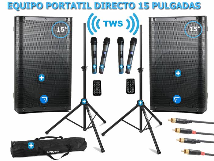 Equipo de sonido Gold Beach - 2000w de Potencia Maxima Bluetooth Estereo - 2