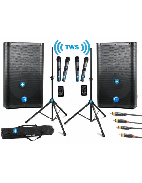 Equipo de sonido Gold Beach - 2000w de Potencia Maxima Bluetooth Estereo - 4