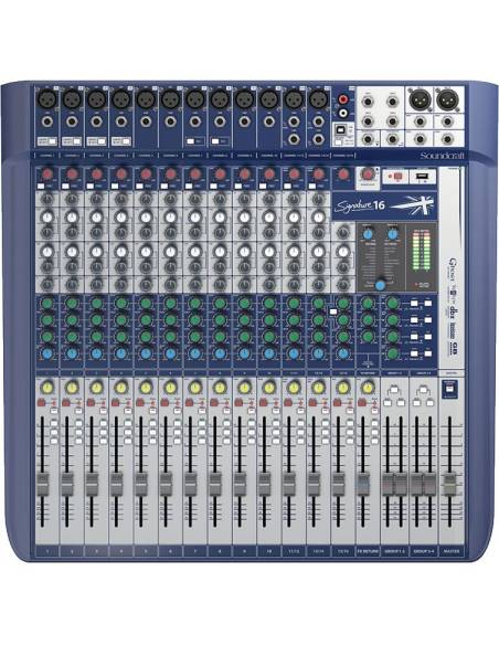 SIGNATURE 16 Mesa de Mezcla Analógica 16 canales con efectos y USB 2:2 i/o - 3