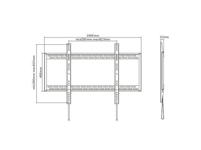 Vivolink 60"-100", VESA, Metal, 125kgs - 7