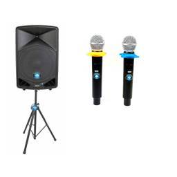 PACK SEVEN 15APRO VOCALISTA  CON 2 MICROFONOS INALAMBRICOS BASIC