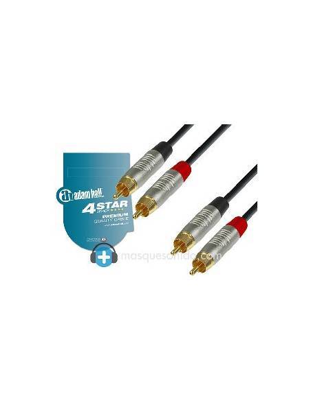 Adam Hall Cable de audio RCA a RCA con conector Rean - 6m - K4TCC0600 - 2