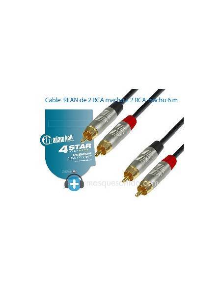 Adam Hall Cable de audio RCA a RCA con conector Rean - 6m - K4TCC0600 - 3