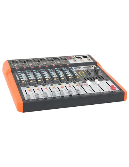 IBIS 8-CH MIXER USB/BT, +48V,1xAUX,1xEFFECT, 7-EQ MX802