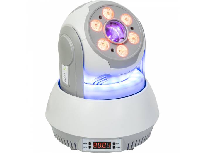 Ibiza Light STAR-WASH-WH Mini Móvil Cabeza Wash con Spot 30W Blanca - 2