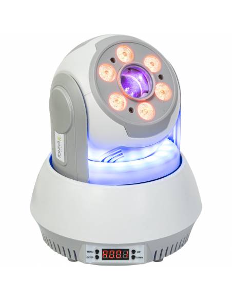 Ibiza Light STAR-WASH-WH Mini Móvil Cabeza Wash con Spot 30W Blanca - 2