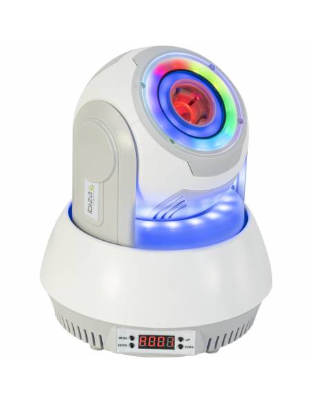 Ibiza Light STAR-SPOT-WH Mini Móvil Cabeza Spot 30W RGBW Blanca