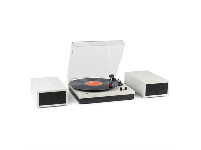 Fenton RP165M - Tocadiscos con Altavoces Integrados y Bluetooth - Color Mármol