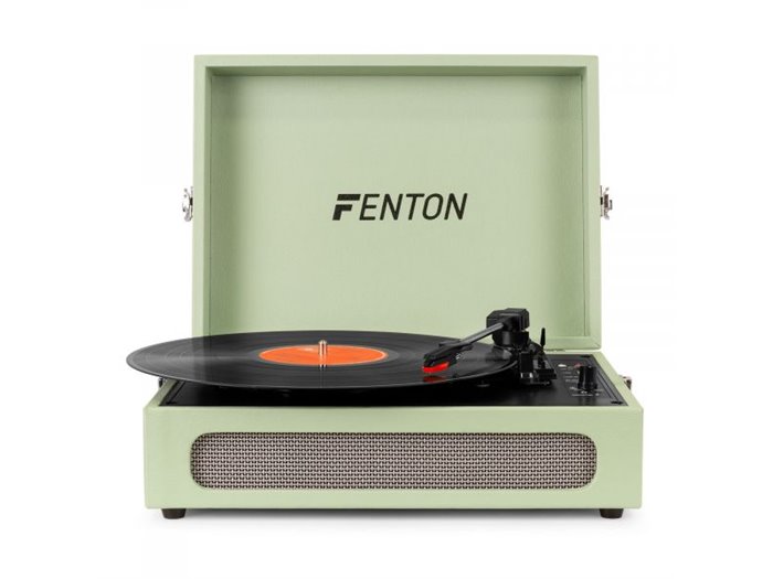 Fenton RP118C Tocadiscos retro con entrada/salida Bluetooth y USB - Verde