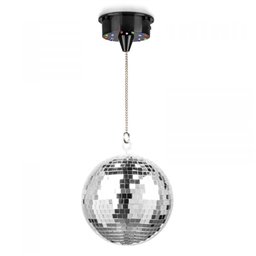 Fuzzix MB20ML Bola de Discoteca 20 cm - con motor a pilas y LED RGBW