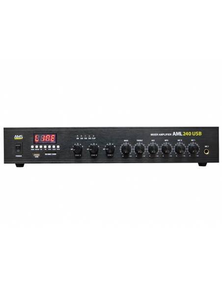 AMS AML 240 USB -BT - Amplificador de linea de 100v - 1