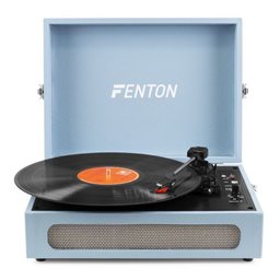 Fenton RP118E Tocadiscos retro con entrada/salida Bluetooth y USB - Azul